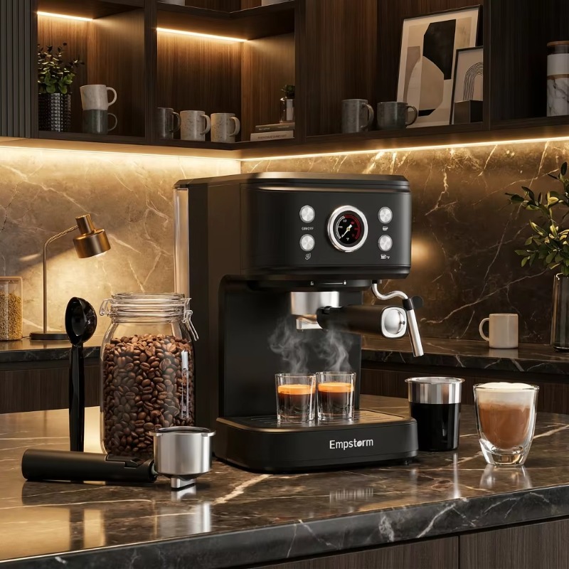 Espresso Machine Semi Auto - Полуавтоматическая кофемашина для эспрессо с капучинатором: