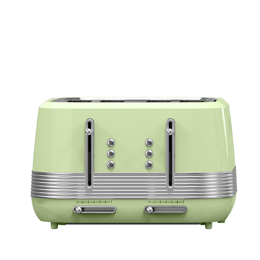 Toaster 4 Slice - 4-стребочный тостер, беспроводной тостер, ретро-тостер для